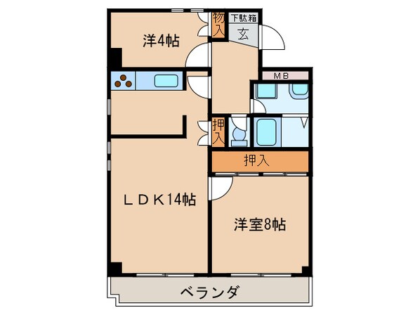 ヴェルドミ－ルＯＫＡＤＡの物件間取画像